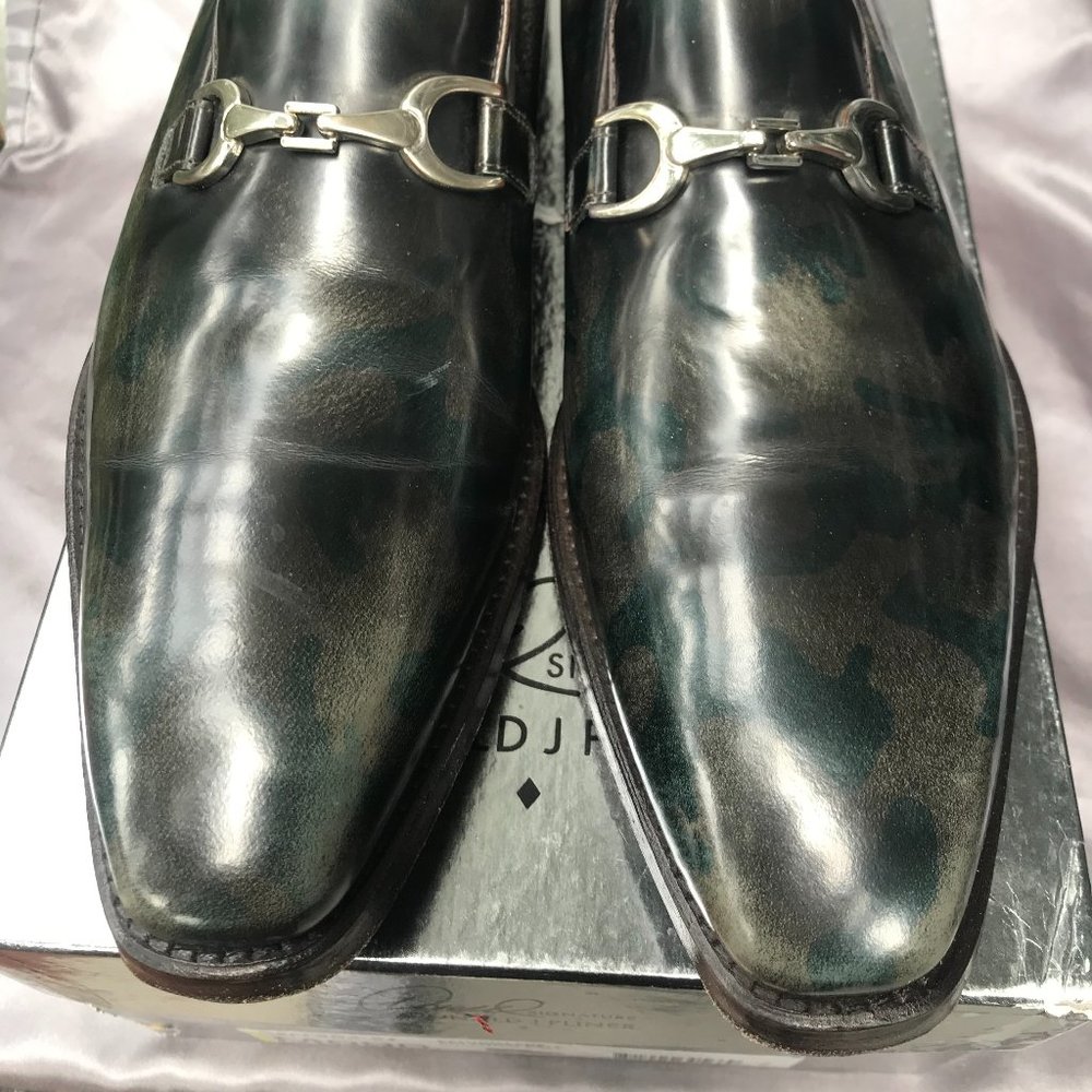 DONALD J PLINER CAFFAR CAMOUFLAGE POLISHED CALF , 9M, MEN'S